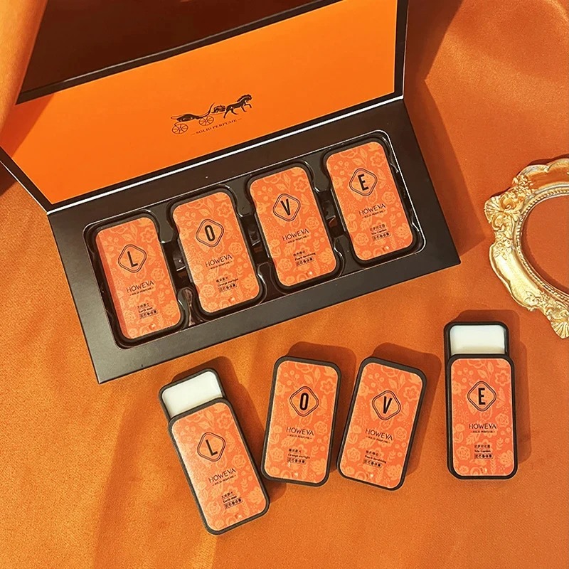 Perfume Fragrance Kit - 4-teiliges festes Parfüm-Set, blumige und fruchtige
